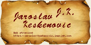 Jaroslav Keskenović vizit kartica